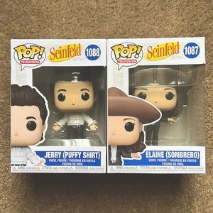 Seinfeld Funko Pops! Elaine and Jerry NEW!